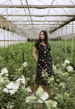 Load image into Gallery viewer, Blossom Swing Dress- Paper Daisy Black
