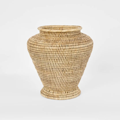 Natural Rattan Flower Urn | Small