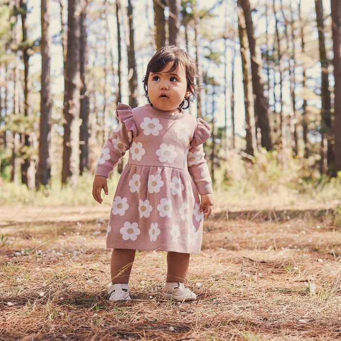 Kyndbaby Jacquard Knit Dress - Wood Rose