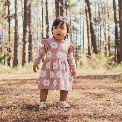 Kyndbaby Jacquard Knit Dress - Wood Rose