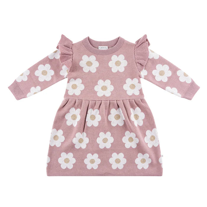 Kyndbaby Jacquard Knit Dress - Wood Rose