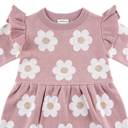 Kyndbaby Jacquard Knit Dress - Wood Rose
