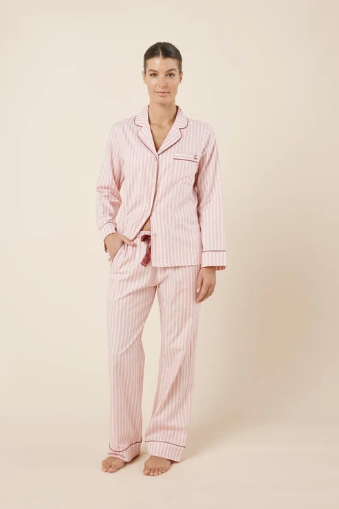 Gingerlilly Octavia Cotton Stripe PJ set - Pink