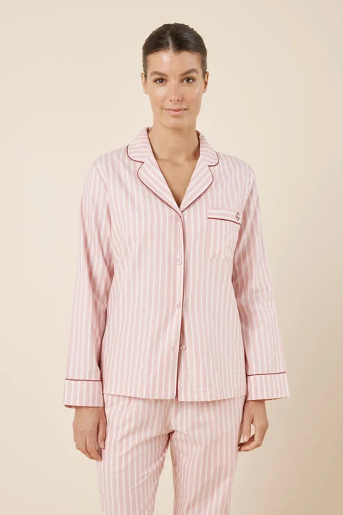 Gingerlilly Octavia Cotton Stripe PJ set - Pink