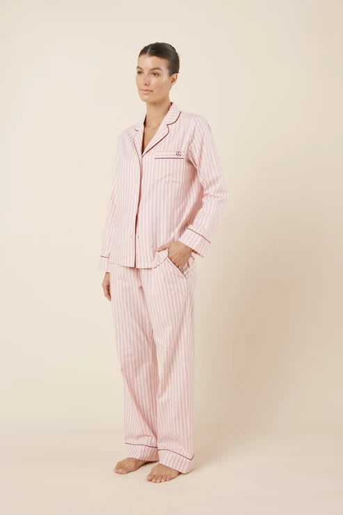Gingerlilly Octavia Cotton Stripe PJ set - Pink