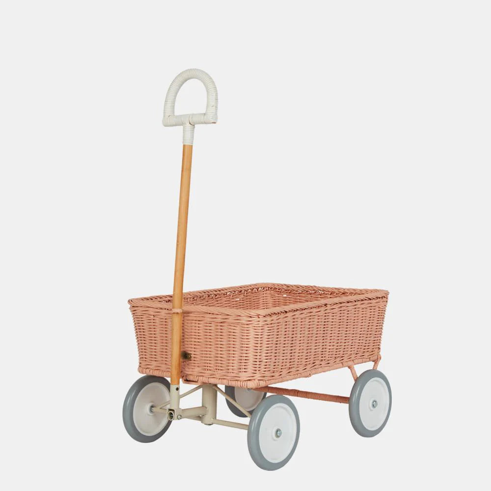 Dinkum Dolls Rattan Wonder Wagon - Rose
