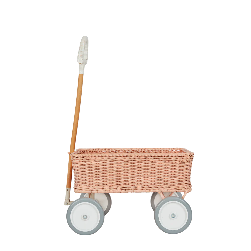 Dinkum Dolls Rattan Wonder Wagon - Rose