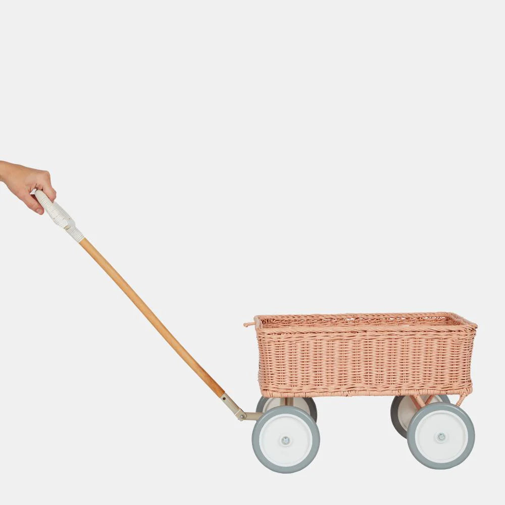 Dinkum Dolls Rattan Wonder Wagon - Rose