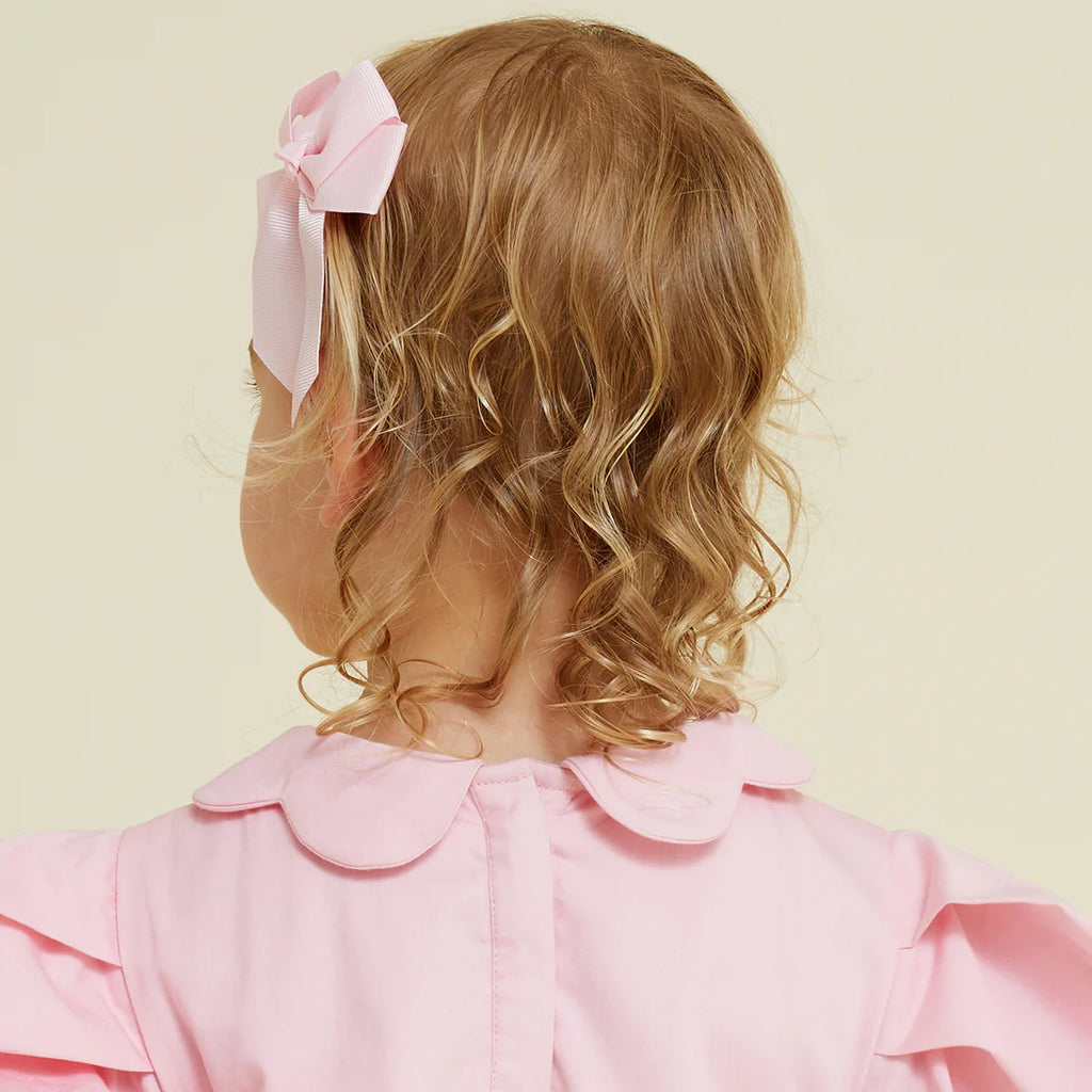 Prudie & Primmie Scallop Collar Smock Dress - Almond Blossom
