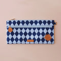 Fox & Fallow Navy Diamonds Pencil Case