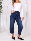Toni Barrel Jeans - Dark Denim