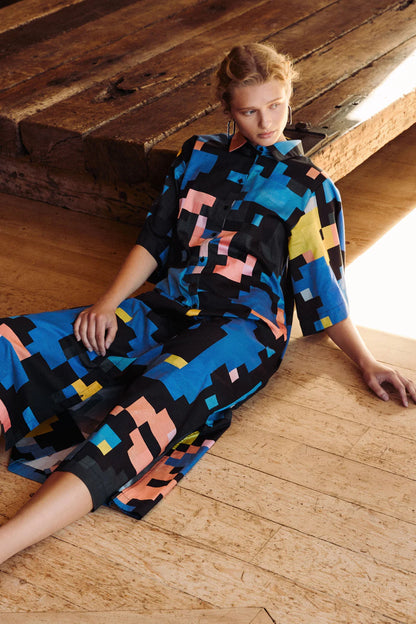 ELK Grand Shirt Dress - Lucent Print