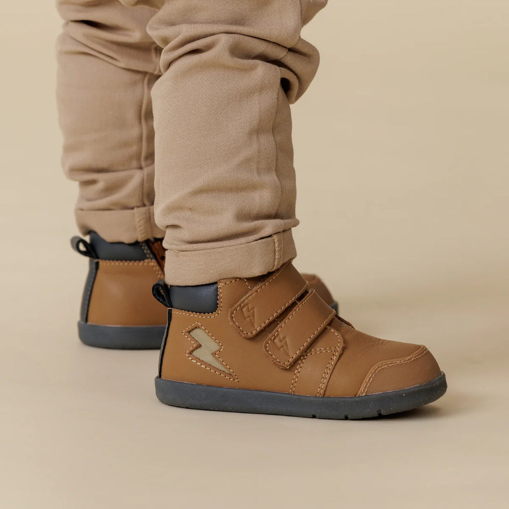 Pretty Brave Lightning Boot 1st Walker - Tan