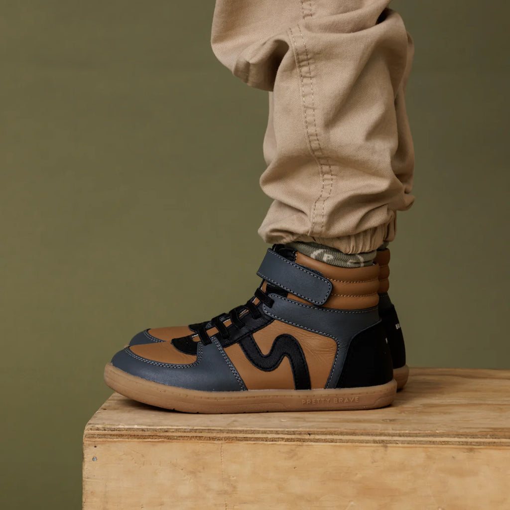Pretty Brave Hi-Top Boots| Tan Combo