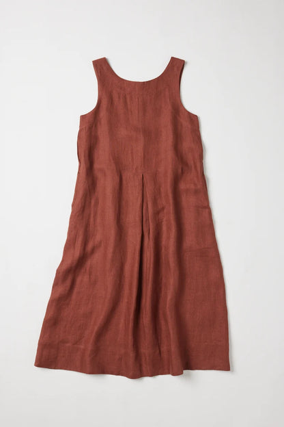 Paloma Sleeveless Dress - Brick