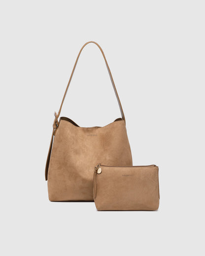 Peyton Everyday Pouch Suedette Set - Honey