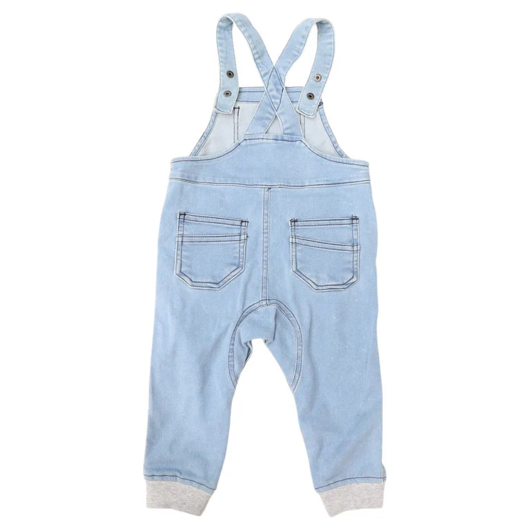 Korango Denim Knit Overalls - Light Denim