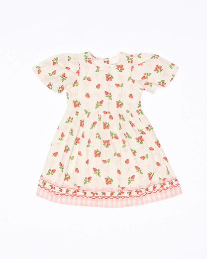 Poppy Dress - Strawberries and Cream