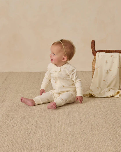 Quincy Mae Zip Long Sleeve Sleeper - Fox Land