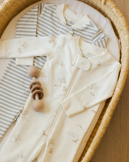 Quincy Mae Zip Long Sleeve Sleeper - Fox Land