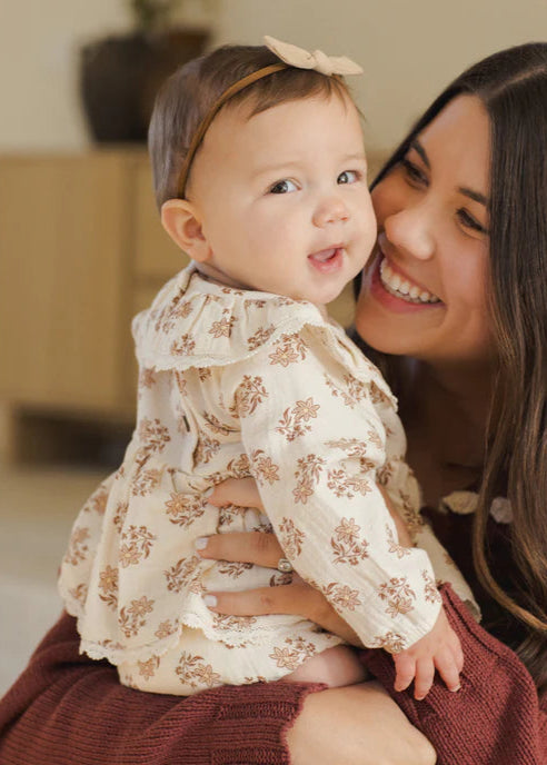 Quincy Mae Thalia Romper - Daylily