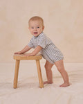 Quincy Mae Relaxed Bubble Romper - Blue Stripe