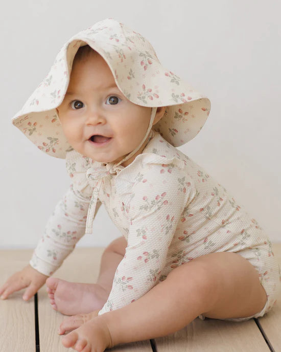 Quincy Mae Byron Rashguard One-Piece UPF50+ - Strawberries