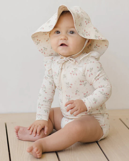 Quincy Mae Byron Rashguard One-Piece UPF50+ - Strawberries