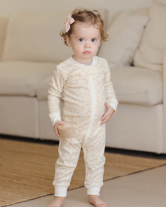 Quincy Mae Zip Longsleeve Sleeper - Primrose