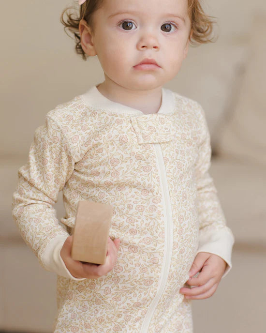 Quincy Mae Zip Longsleeve Sleeper - Primrose