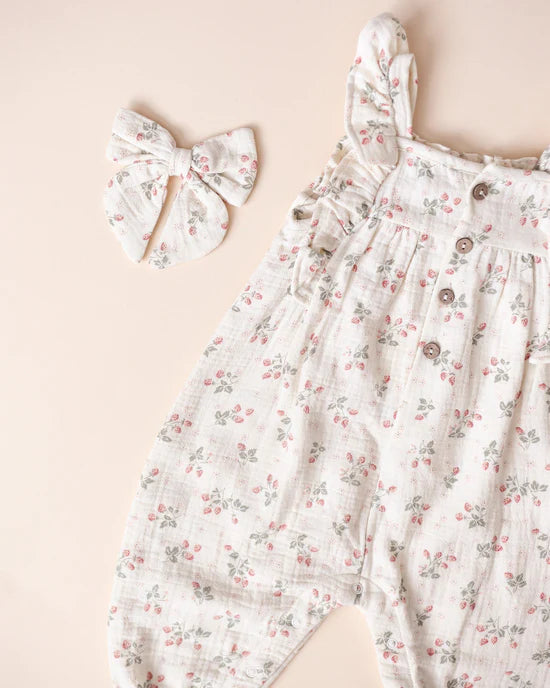 Quincy Mae Nova Romper - Strawberries