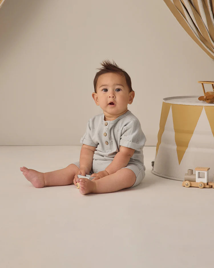 Quincy Mae Short Sleeve One-Piece Airplanes
