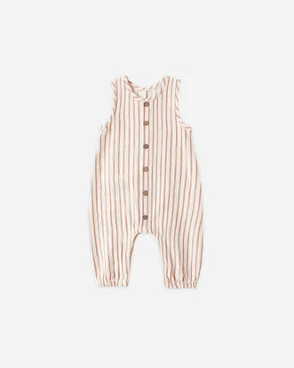 Quincy Mae Woven Jumpsuit Vintage Stripe