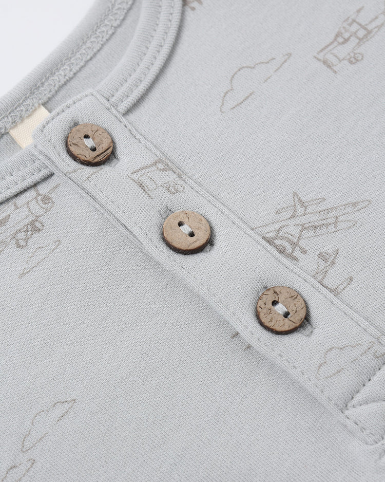 Quincy Mae Short Sleeve One-Piece Airplanes