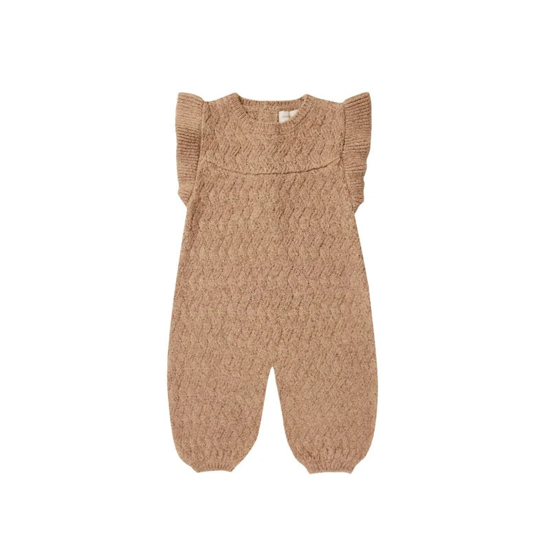 Mira Knot Romper - Heathered Apricot