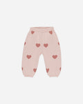 Quincy Mae Heart Knit Pants - Bubblegum