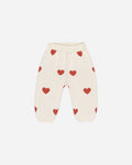 Quincy Mae Heart Knit Pants - Natural