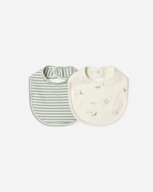 Quincy Mae Jersey Snap Bib - 2 Pack