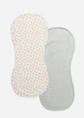 Quincy Mae Burp Cloth 2 Pack - Bluebell & Blue Gingham