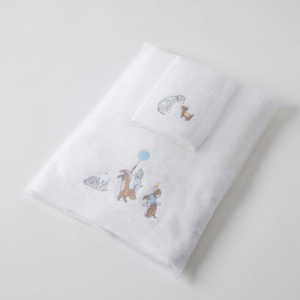 Jiggle & Giggle Puppy Play Bath Towel & Face Washer