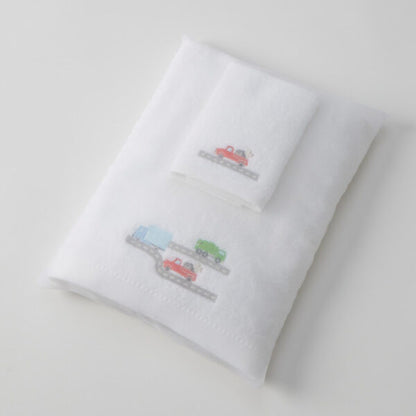 Trucking Along Bath Towel & Face Washer