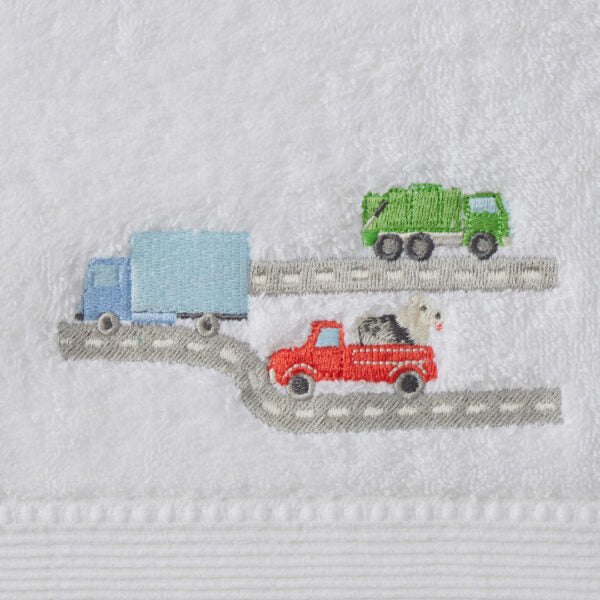 Jiggle & Giggle Trucking Along Bath Towel & Face Washer