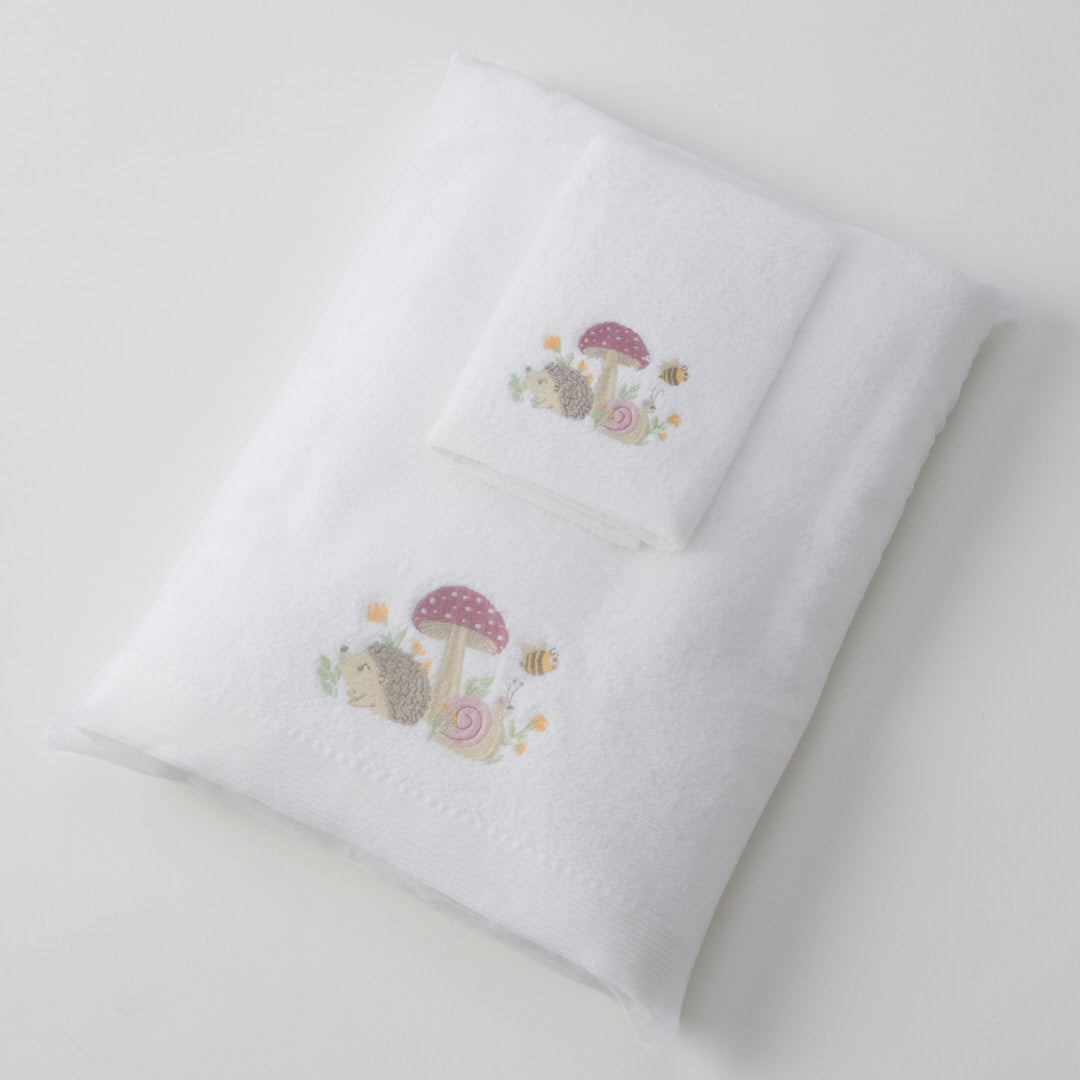 Jiggle & Giggle Mushroom Meadow Bath Towel & Face Washer