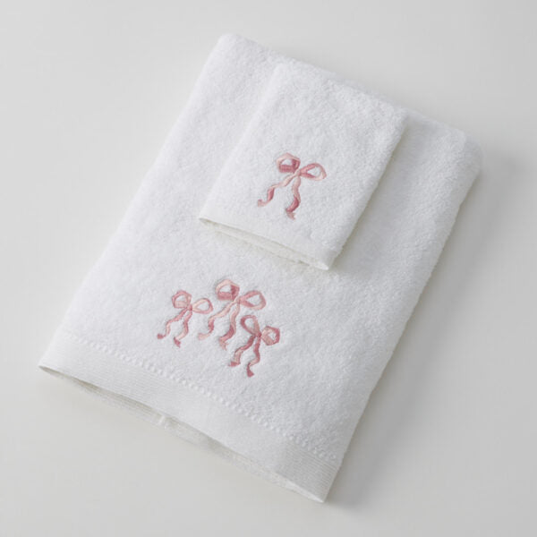 Jiggle & Giggle Bows Love Bath Towel & Face Washer