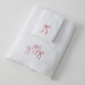 Jiggle & Giggle Bows Love Bath Towel & Face Washer
