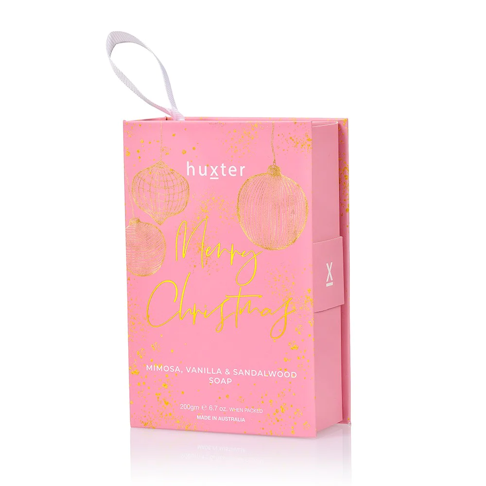 Merry Christmas Hanging Soap Book Gift- Pink