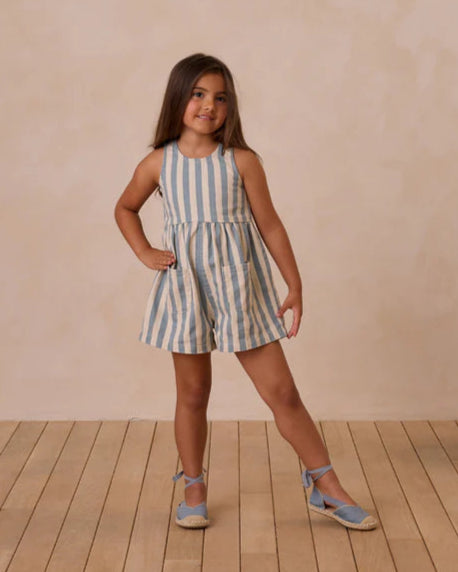 Rylee & Cru Dani Romper | Ocean Stripe
