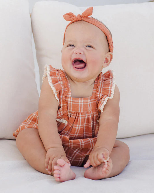 Rylee & Cru Maya Romper | Poppy Check
