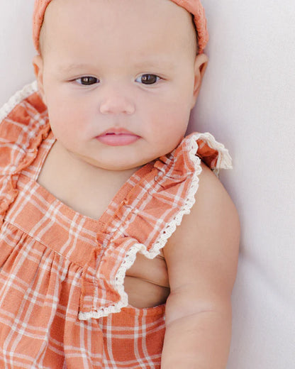 Rylee & Cru Maya Romper | Poppy Check