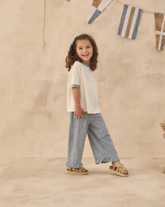 Rylee & Cru Wide Leg Pant Marine Gingham